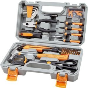 CARTMAN 39 Piece Tool Set General Household Hand Kit with Plastic Toolbox Storage Case