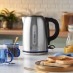 Russell Hobbs Brushed Stainless Steel Electric 1.7L Cordless Kettle (Quiet & Fast Boil 3KW, Removable washable anti-scale filter, Push button lid, Perfect pour spout) 20460